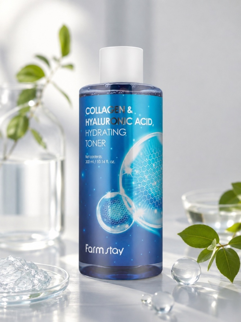 Farmstay Collagen Hyaluronic Acid Hydrating Toner 300ml Korean Skincare